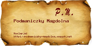 Podmaniczky Magdolna névjegykártya