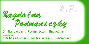 magdolna podmaniczky business card